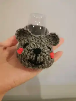 

Hand woven mouse baby shoes