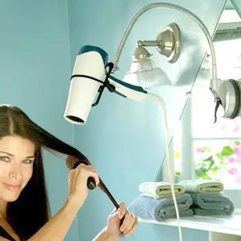 

Home Wall Mount Alloy Hair Dryer Holders Rack Storage Organizer Bathroom Tool*