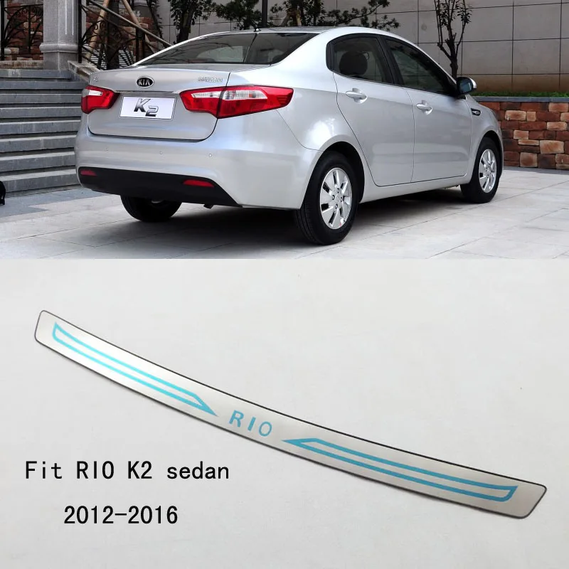 riok2 Для kia rio k2 sedan 2012 2013 аксессуары для багажника заднего бампера защитная накладка - Цвет: riok2