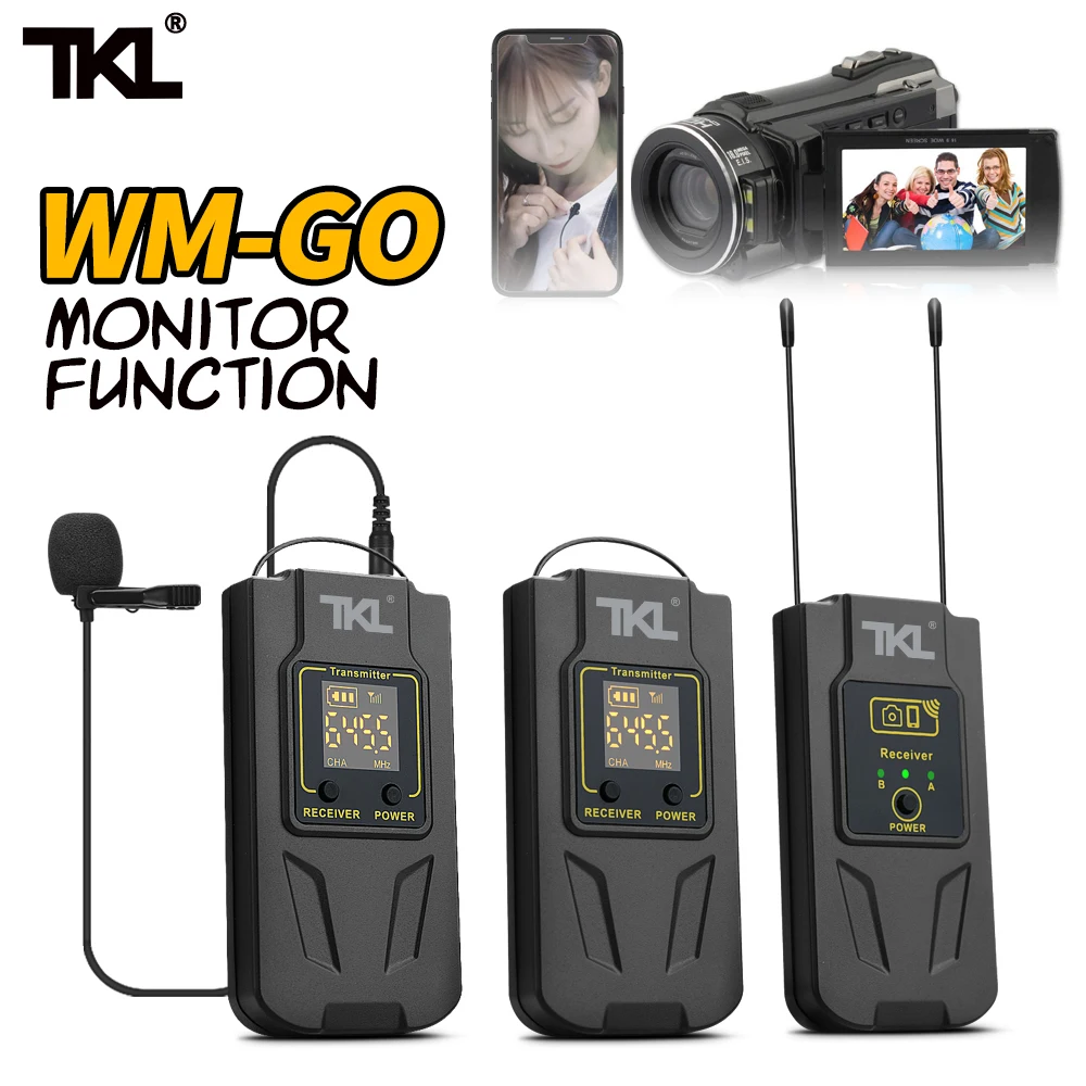 Беспроводной петличный микрофон TKL WM-GO для записи видео и интервью | Электроника