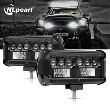 Nlpearl listwa świetlna Led/światło robocze listwa Led 5D CREE reflektor Led światła przeciwmgielne do Offroad Jeep 4x4 ATV ciężarówka SUV ciągniki 12V 24V