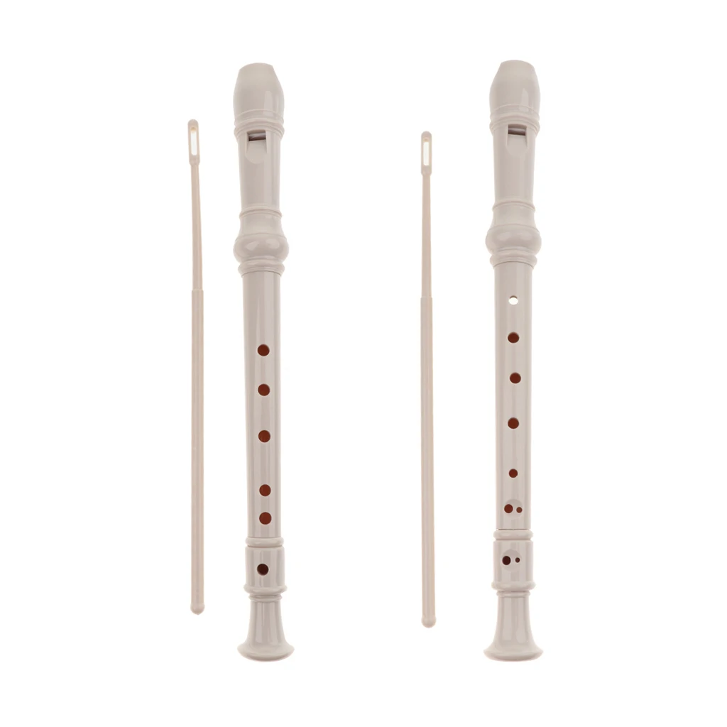 ABS High-pitched Soprano Recorder with Cleaning Rod for Beginner Student Musical Gift