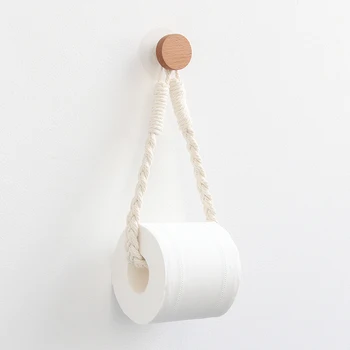 

4 Types Vintage Towel Hanging Rope Toilet Paper Holder Home Hotel Bathroom Decoration Supplies