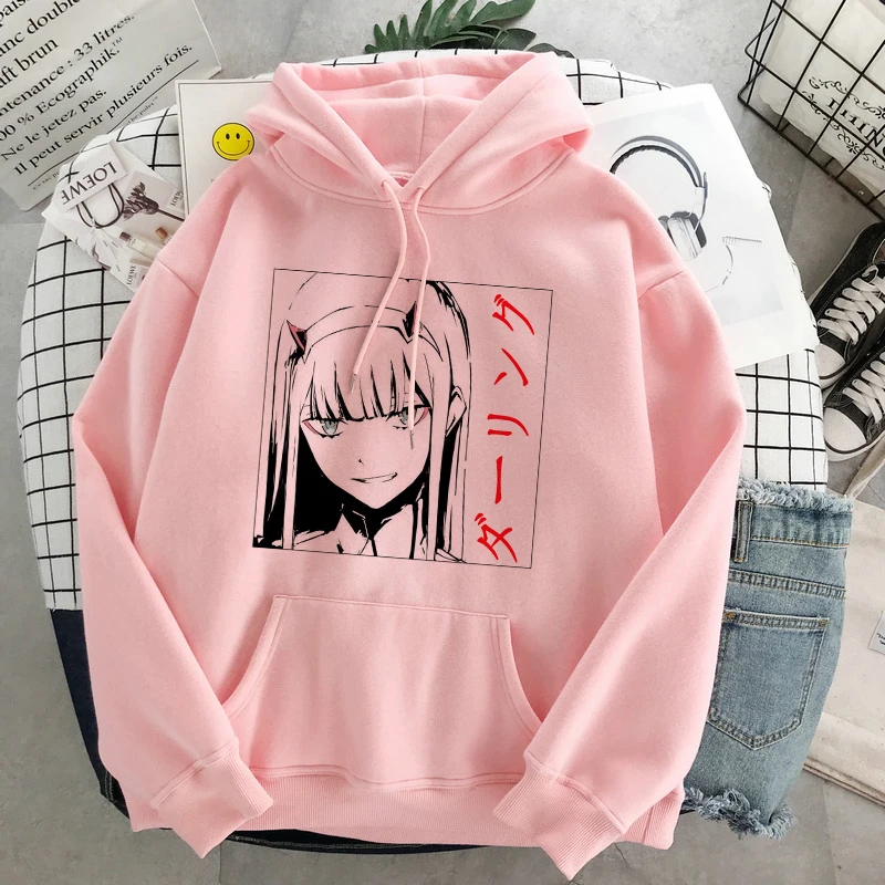 Pink zero two hoodie Clearance
