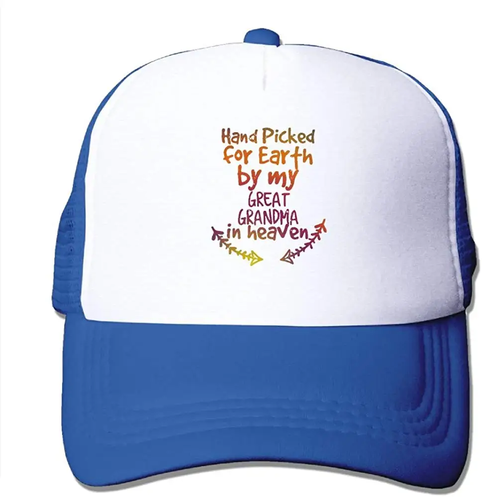 Для взрослых, унисекс, отобранные для земли по моему большому бабушке на небесах Кепка-тракер Бейсбол бейсболка с сеточкой и регулируемым ремешком шляпа