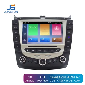 

JDASTON Android 10 Car DVD Player For Honda Accord 07 2003-2007 steering wheel 2 Din Car Radio Multimedia Stereo GPS Navigation