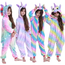 Пижамы для маленьких мальчиков и девочек с рисунком зебры; детская зимняя фланелевая одежда для сна с единорогом и пандой; комбинезоны с животными для малышей