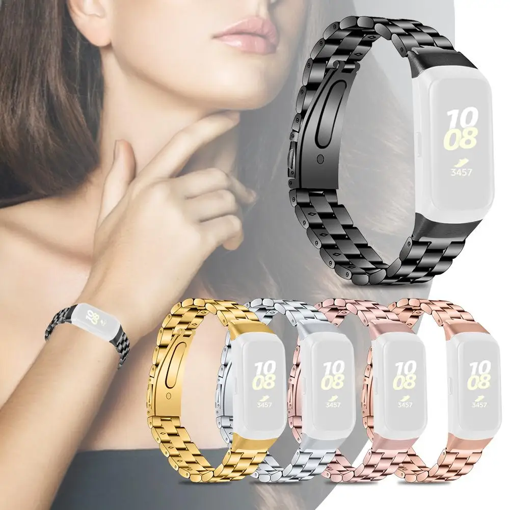 

Metal Replacement Watch Band Stainless Steel Watch Strap for Samsung Galaxy Fit SM-R370 Smart Bracelet