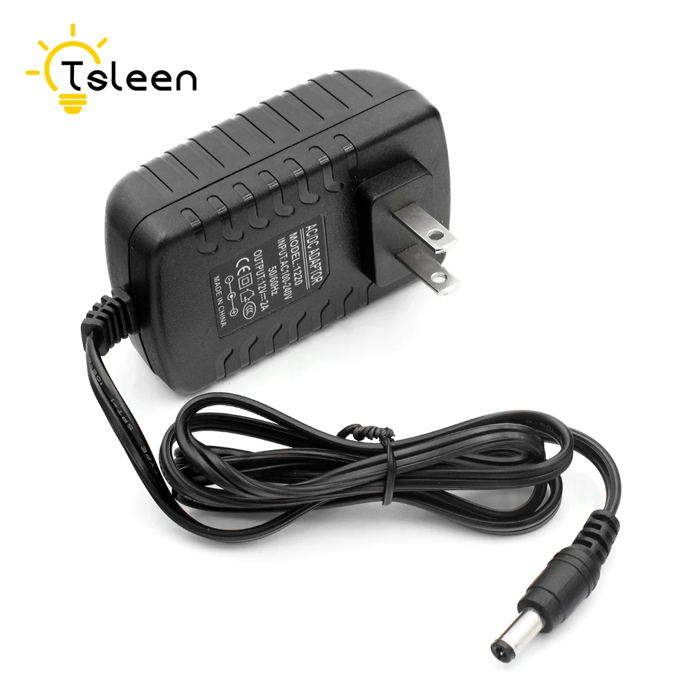 DC 12V 2A блок питания зарядное устройство адаптер для Светодиодный Шнур RGB полоса
