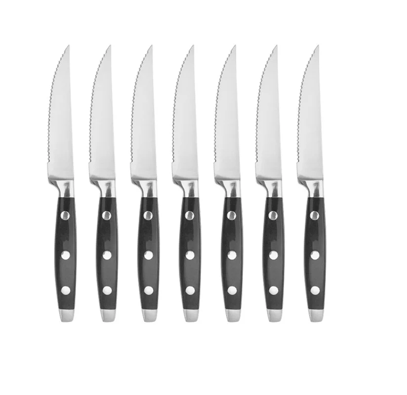 

2/4/6/10pcs 9inch Stainless Steel Sharp Steak Knives Set Serrated Beef Meat Slicing Knife Restaurant Cutlery Dinner Table Knifes