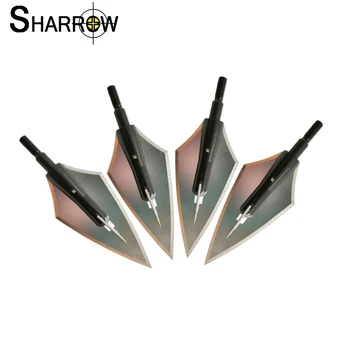 

3/6pcs Archery Aluminum Thread Head 3 Sharp Fixed Blade Broadheads 144 grain Arrow Head Black Anodized Surface Bow Hunting Point