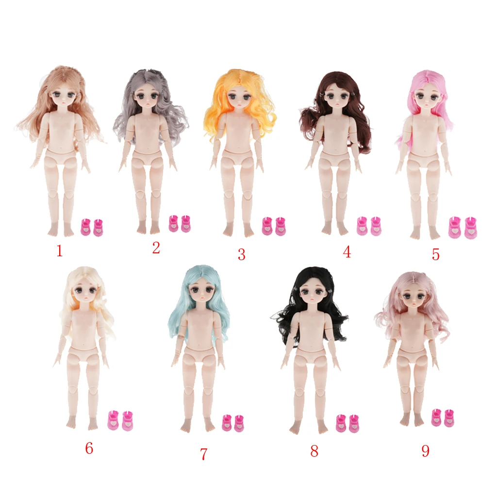 Шарнирные куклы 28 см BJD модные волосы DIY для девочек подарок нормальной кожи