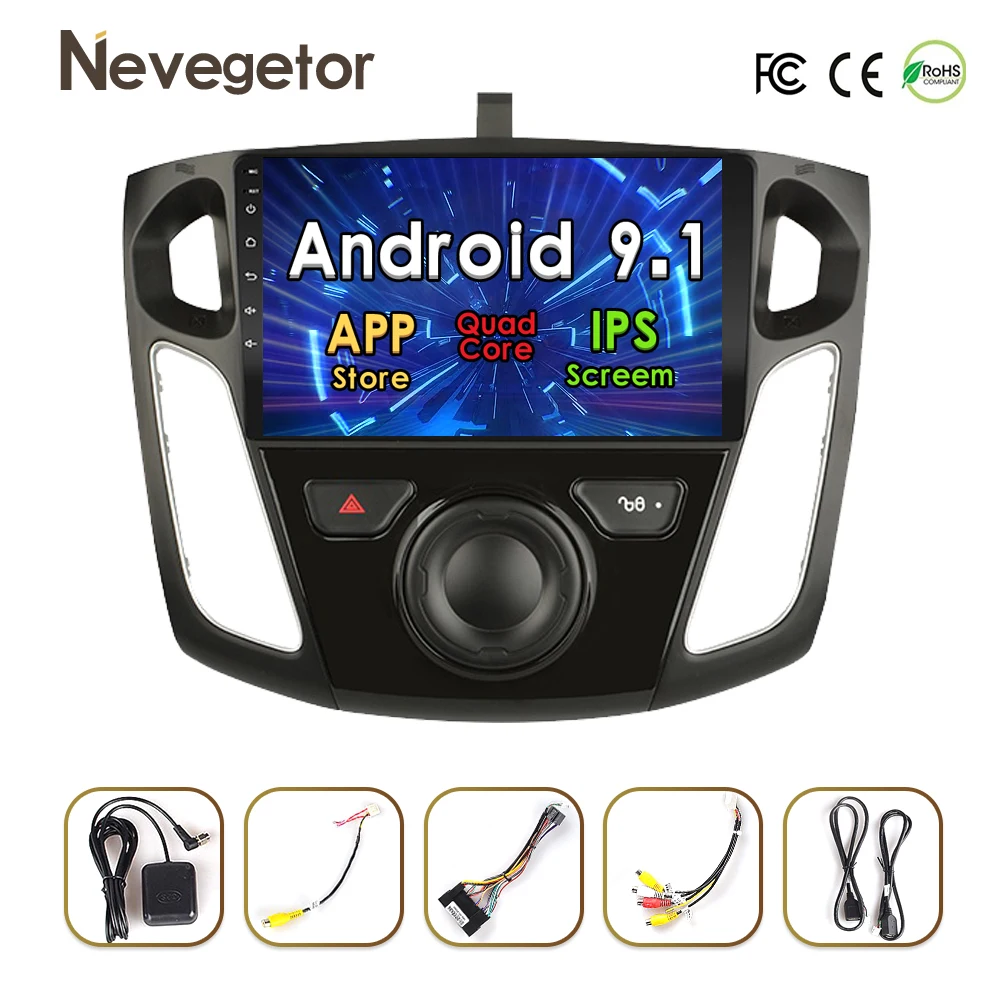 Автомобильный мультимедийный плеер 9 '' Android 1 стерео для Ford Focus 3 2012 2013 2014 2015