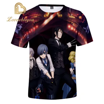 

Anime 3D Printed Black Butler T-shirt Summer Cosplay Short Sleeve Tee Tops Men/Women