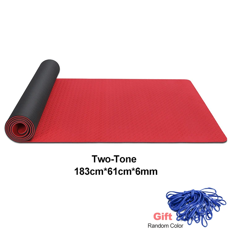 Double Colors Best Yoga Mat Non Slip TPE Yoga Mats Exercise Mat