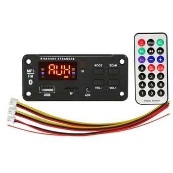 

12V MP3 WMA Wireless Bluetooth 5.0 Decoder Board Car Audio Module USB FM TF Radio AUX input Support Recording
