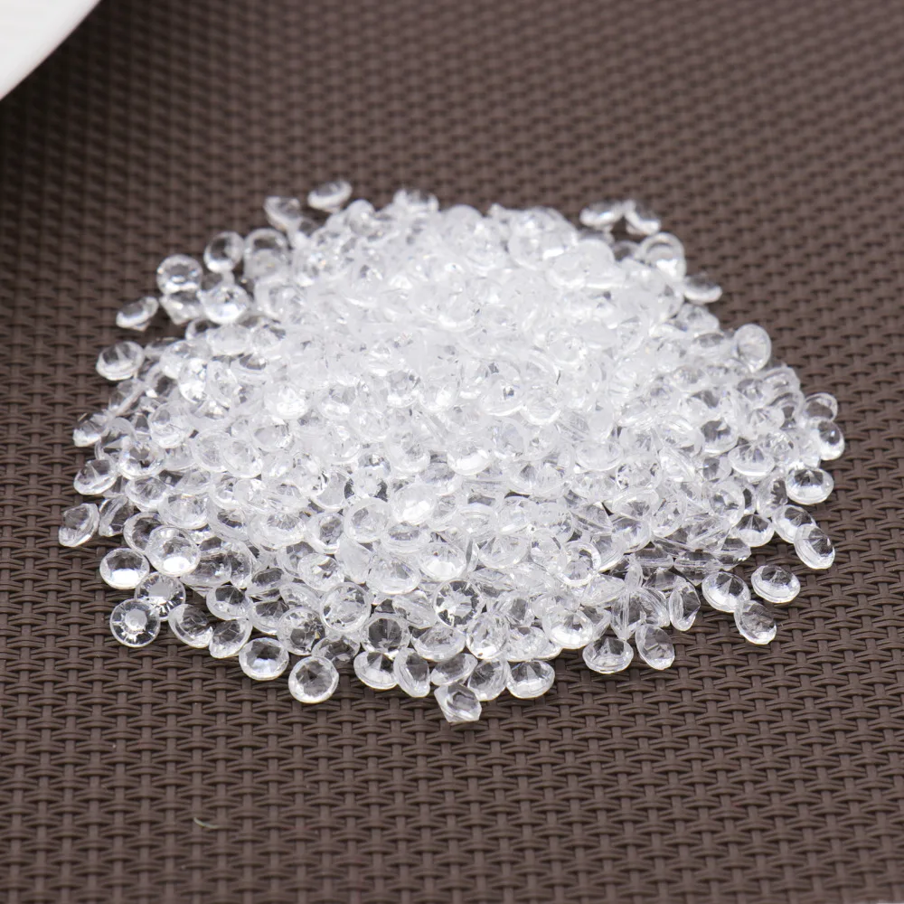 1000PS 4.2mm Acrylic Diamond Confetti Wedding Decoration Crafts Diamond Confetti Table Scatters Clear Crystal Centerpiece Party