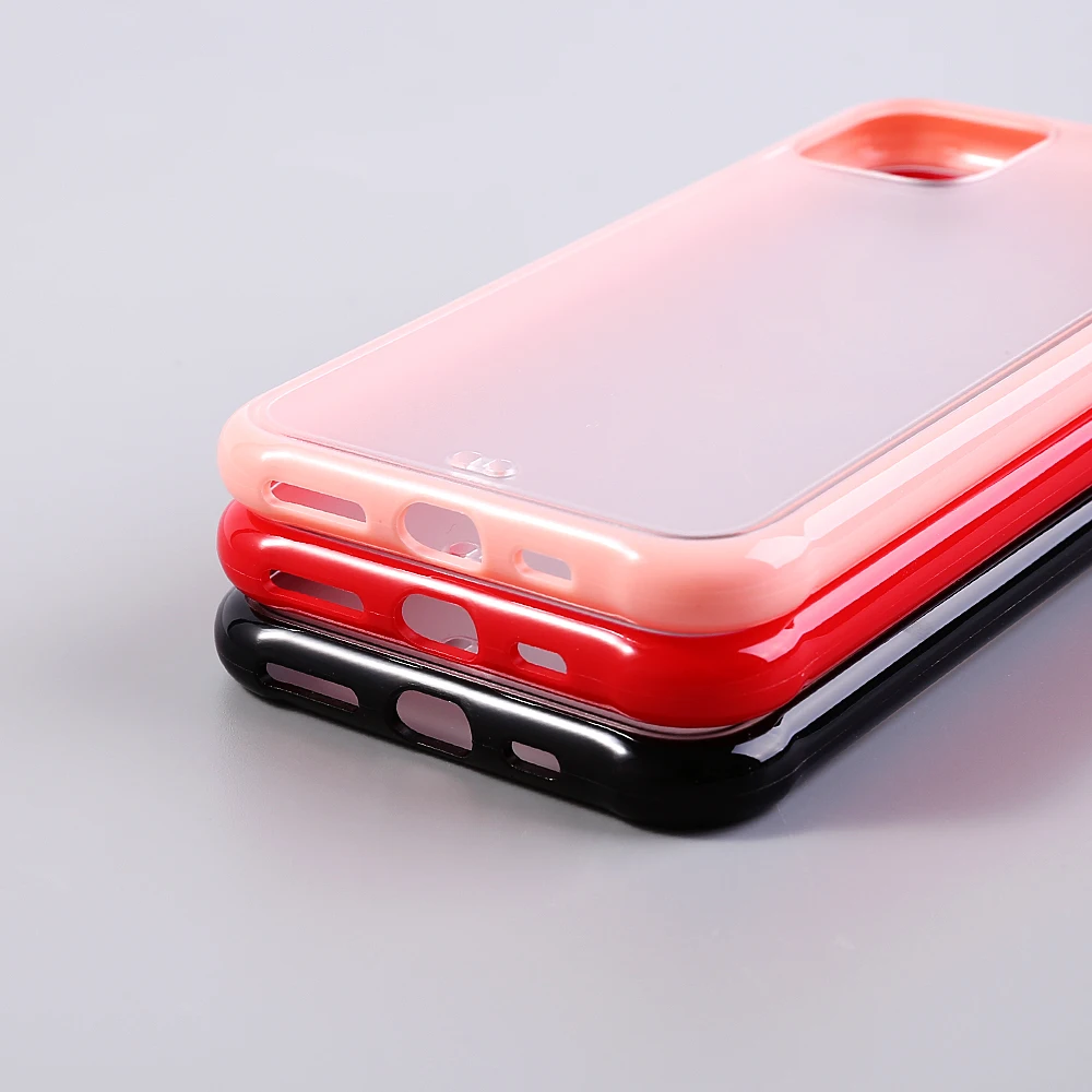 Карамельный цвет матовый прозрачный чехол для телефона для iPhone 11Pro Max XR X XS Max 8 7 6 6S Plus противоударный жесткий акриловый прозрачный чехол