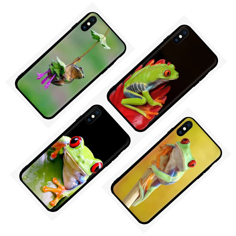 EWAU лягушка Животные Мягкий силиконовый чехол для телефона чехол для iPhone 5 5S SE 6 6s 7 8 Plus X XR XS 11 Pro MAX