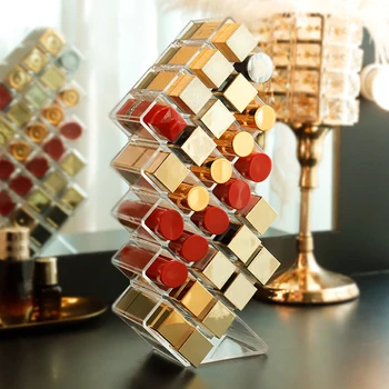 

28 Grids Acrylic Makeup Organizer Storage Box Cosmetic Lipstick Jewelry Box Case Holder Display Stand Make Up Organizer