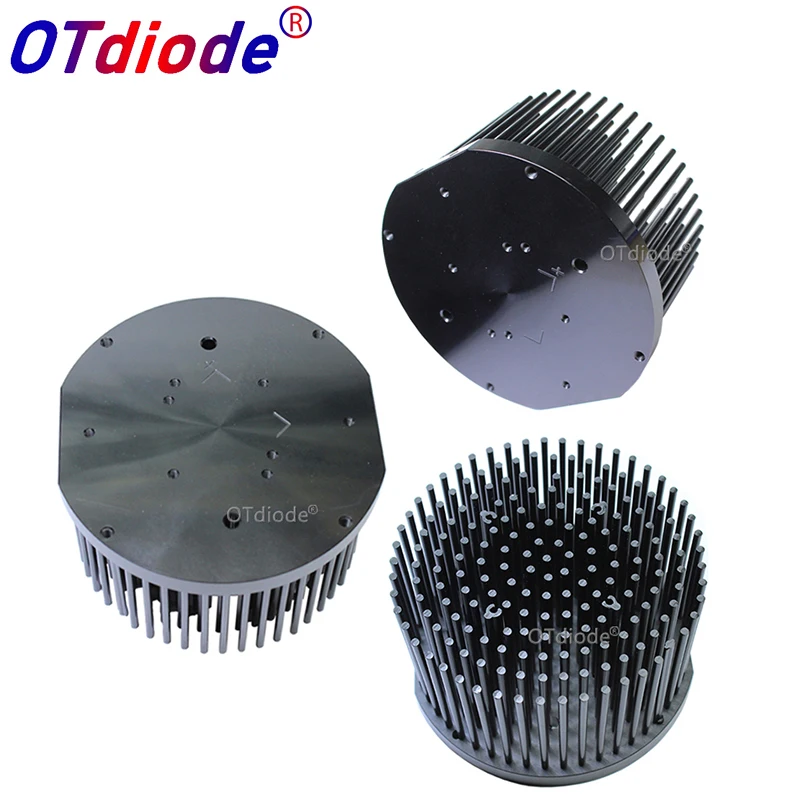 

Round D133mm Pre-drilled led pin fin heatsink fit for Cob cxb3590 Bridgelux V29 50-60w heat sink diy indoor