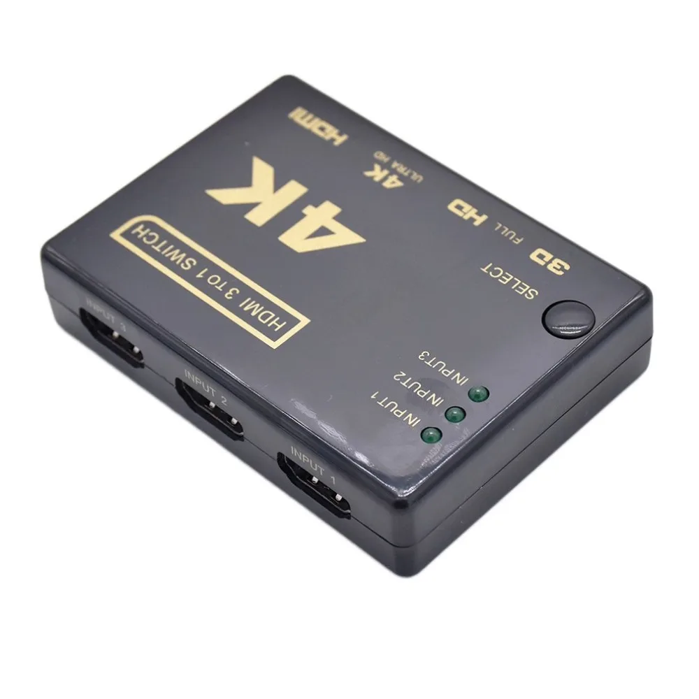 Портативный Ультра HD HDMI 4K x 2K 3D Аудио Видео разветвитель 1080P мультипросмотра высокой четкости мультимедийный интерфейс коммутатор