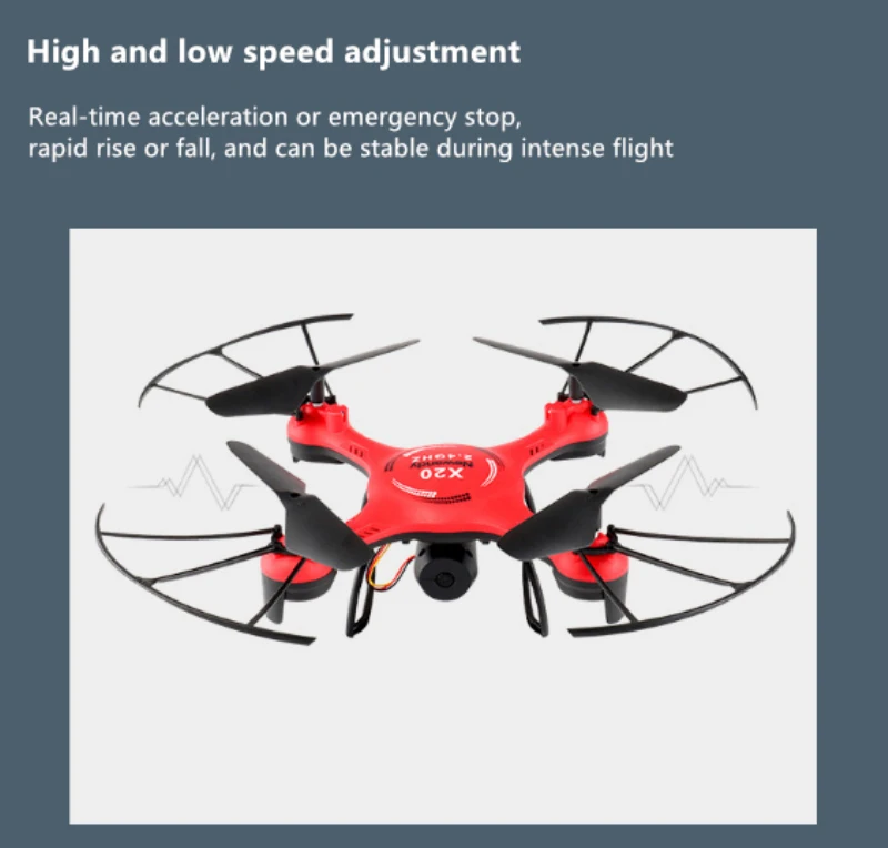 WI-FI FPV дрона с дистанционным управлением X20 2,4G 100 м расстояние «Безголовый» режим 3D трюк возврат одним нажатием кнопки р/у вертолет со стальным корпусом светодиодный свет детская игрушка в подарок