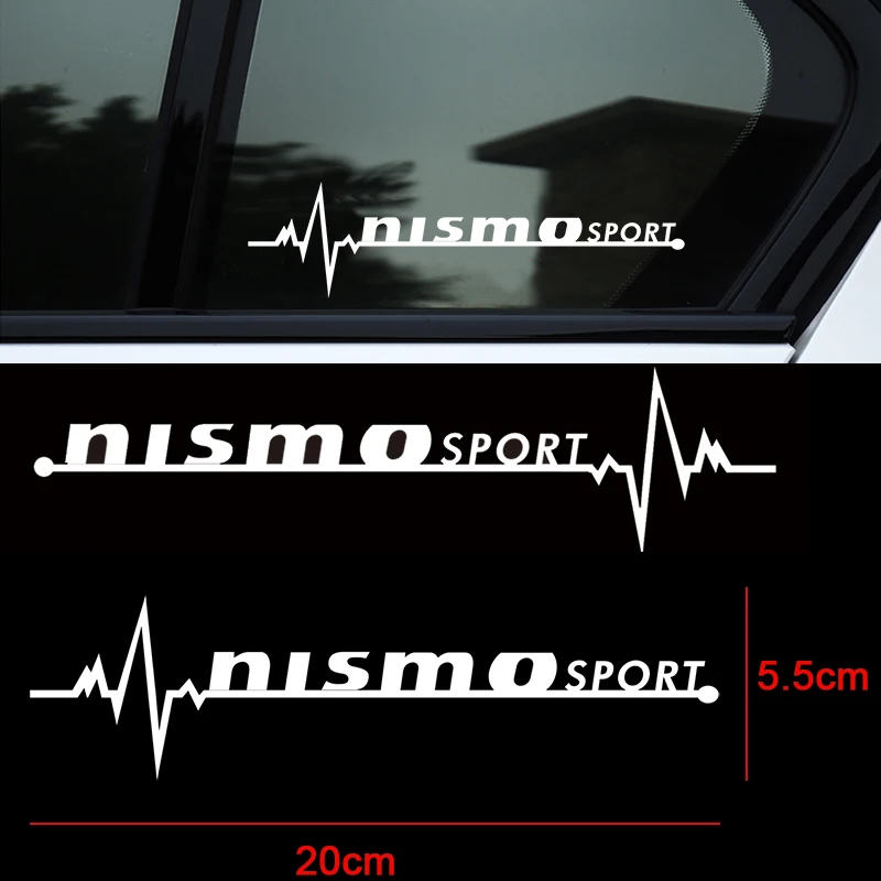 

2Pcs Car Windows NISMO Sport Emblem Sticker Windows Decoration Decal For Nissan Qashqai X-Trail Juke Teana Tiida Sunny Note