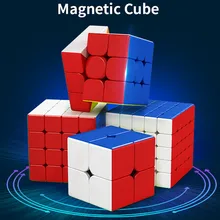 MoYu Meilong M manyetik sürüm 2x2 3x3 4x4 5x5 sihirli küp oyuncak manyetik Cubing sınıf M hız bulmaca oyuncaklar eğitici oyuncak