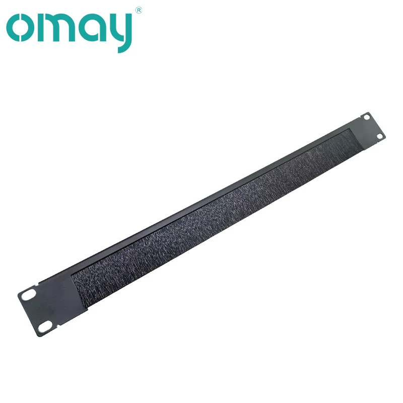 telephone cable tracer OMAY - 19 inch 1U Cabinet, Rack Mount, Brush Panel, Bar Slot for Cable Management internet wire tester Networking Tools