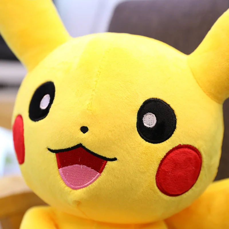 TAKARA TOMY Pokemon Pikachu Sitting Position Plush Toy Kawaii Anime Doll Lovely Stuffed Gift for Girl Activity Present