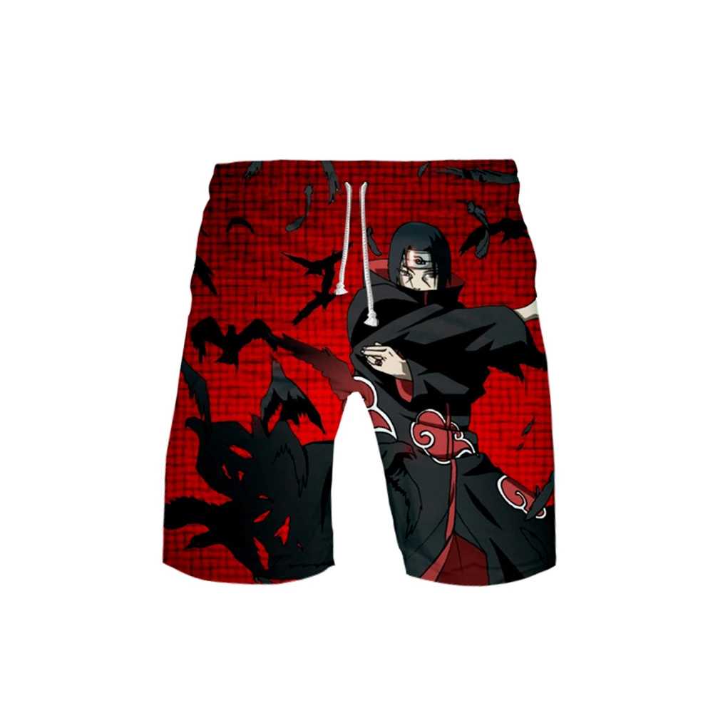 Наруто Узумаки Наруто Uchiha Sasuke мужские шорты новые летние быстросохнущие пляжные шорты мужские хип-хоп Короткие штаны пляжная одежда