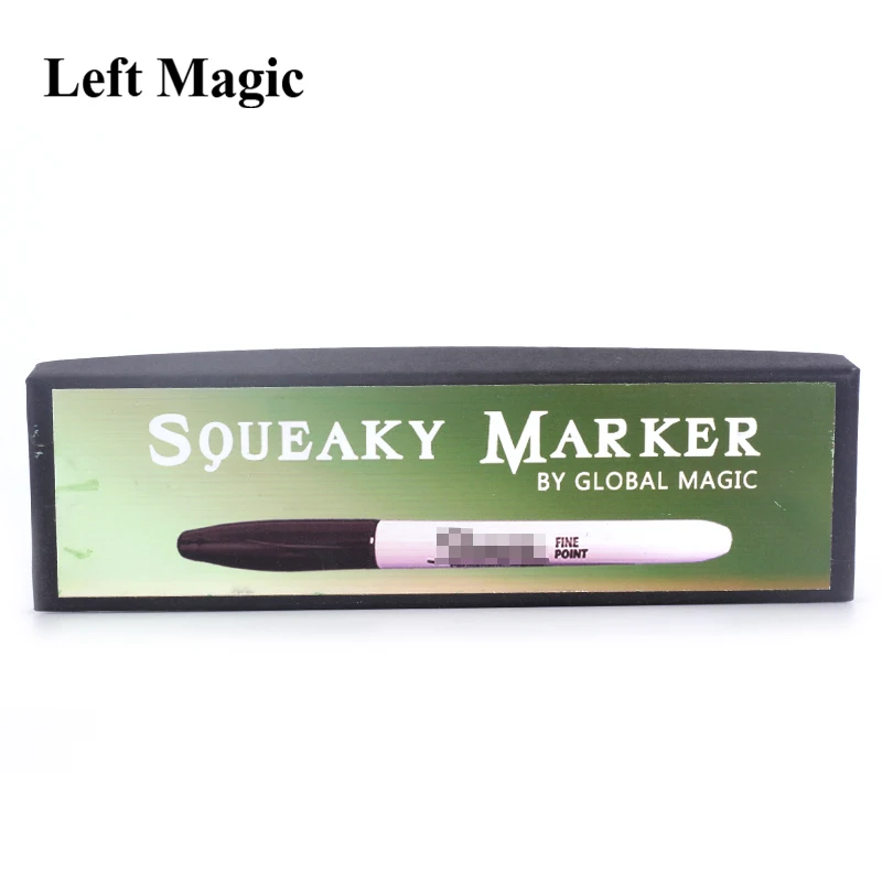 Squeaky Marker by Global Magic Tricks Gimmick Fun Close Magic Props,Joke,Magic  Pen find Signed Cards Interactive Magia Toys