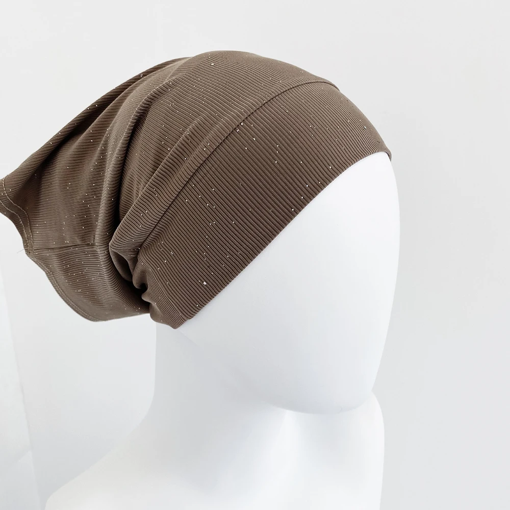 2021 Mengkilap Wanita Bonnet Sorban 