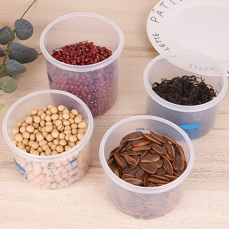 Plastic Sealing Food Storage Box Cans Container Refrigerator Preservation Kitchen Grain Sugar Nuts Storage Bin Storage Tanks 1PC