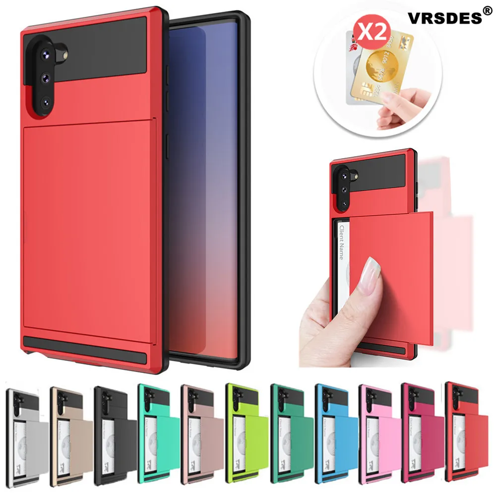 

Card Slot Case For Samsung Galaxy Note10+ 5G Note 10 9 8 S10 S9 S8 Plus S10 5G S10E For Samsung Note10 S7 S6 Edge A7 A5 2016
