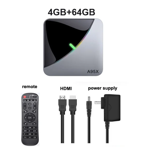 ТВ-приставка A95X F3 Air droid 9,0 Amlogic S905X3 4G ram 32GB 64GB quad core 2,4G/5 GHz Wifi BT H.265 4K Youtube A95X F3 телеприставка - Цвет: 4GB 64GB