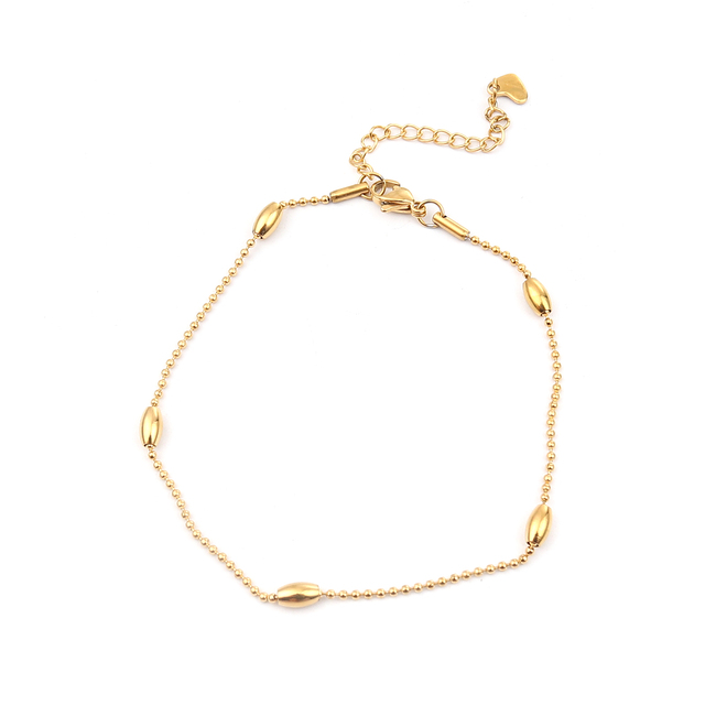 Hot 304 Stainless Steel Anklet For Women Men Jewelry Silver Color Gold Color Flower Heart Connector Charms Wholesale Supply