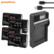 Powtree LP-E6 LP E6 2800mAh 7,2 V батарея+ USB lcd зарядное устройство для камеры Canon EOS 5D4 5D3 60D 6D 7D 70D 80D 5DSR