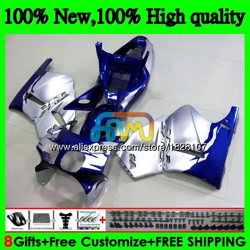 RVF400R для HONDA VFR400 R NC24 V4 VFR400R 87 88 89 90 87BS. 11 ЛРВ синего и серебряного цвета 400 R NC30 400R 1987 1988 1989 1990 обтекатель - Цвет: No. 1