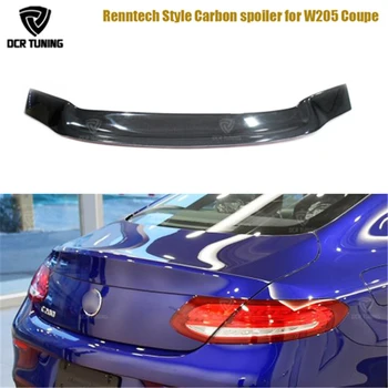 

Renntech Style For Mercedes C Class W205 Spoiler Carbon Fiber Rear Trunk Spoiler C200 C250 C300 C180 C350 Coupe 2 Door Car 2014+