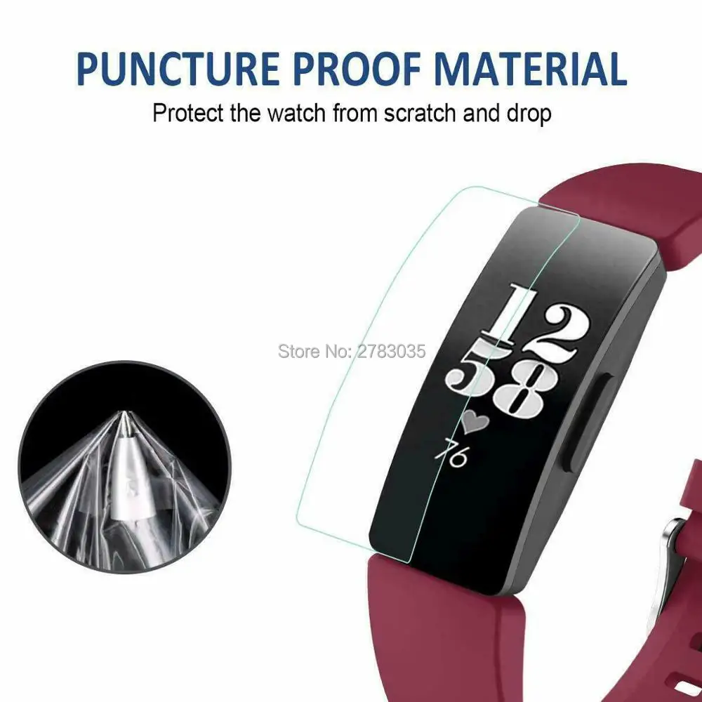 Для Fitbit Inspire / HR 2 Band Clear Anti Scratch мягкая термогелевая Защитная пленка для экрана (не