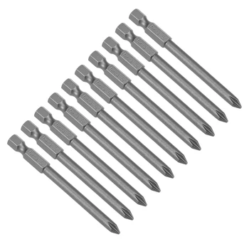 

uxcell 10pcs 75mm 1/4" Hex Shank PH1 Magnetic Phillips Head Screwdriver Bits S2
