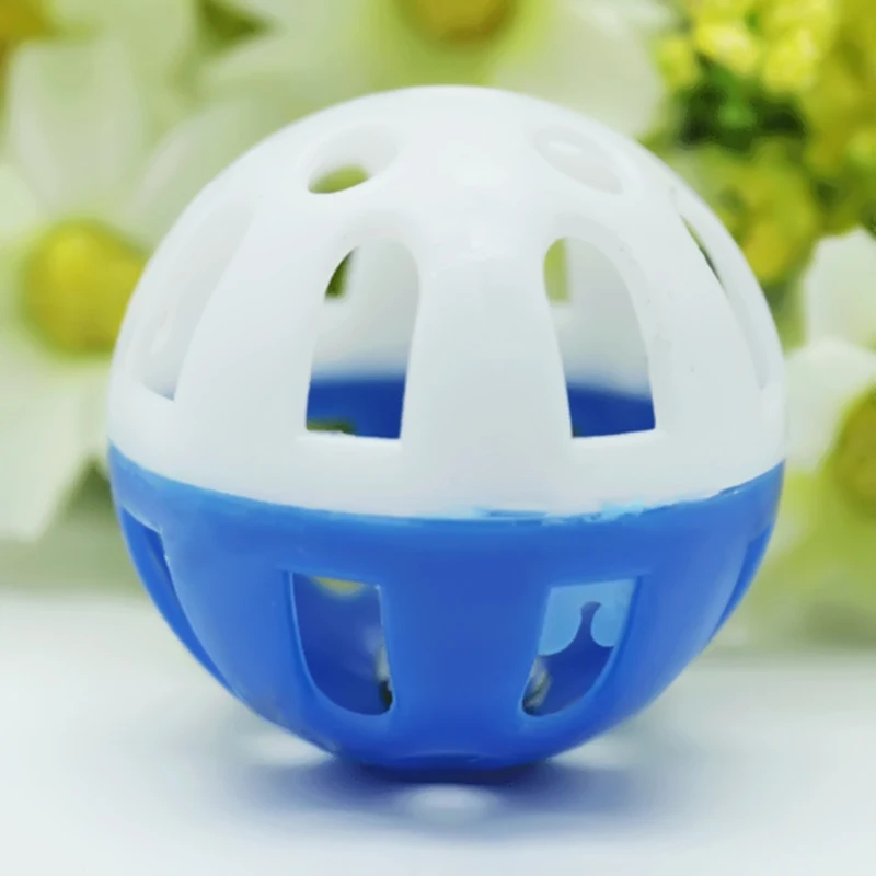 Hot Selling Tinkle Bell Ball Pet Toy Plastic Dog Cat Playing Ball Pet Products cat toys Chewing Round ball Random Color