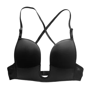 

Liftup Low Back Plunge Bra Cleavage-Boosting Light Padding Bra Underwear can CSV