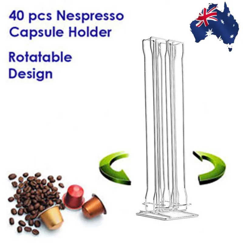 

Coffee Holder Rotating Rack Dispenser Capsule Storage Coffee Filter Holder For NEPSRESSO Capsule Holder Stand Holds 40 Pods