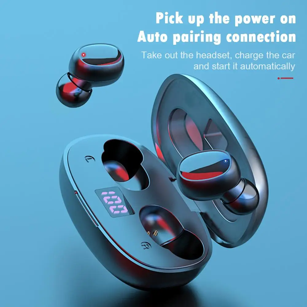 Bluetooth Headset Tws Wireless Headset Stereo Headset Ios android Mobile Phone HD Call Mini In ear Sports 5 0HIFI Supports 5 0
