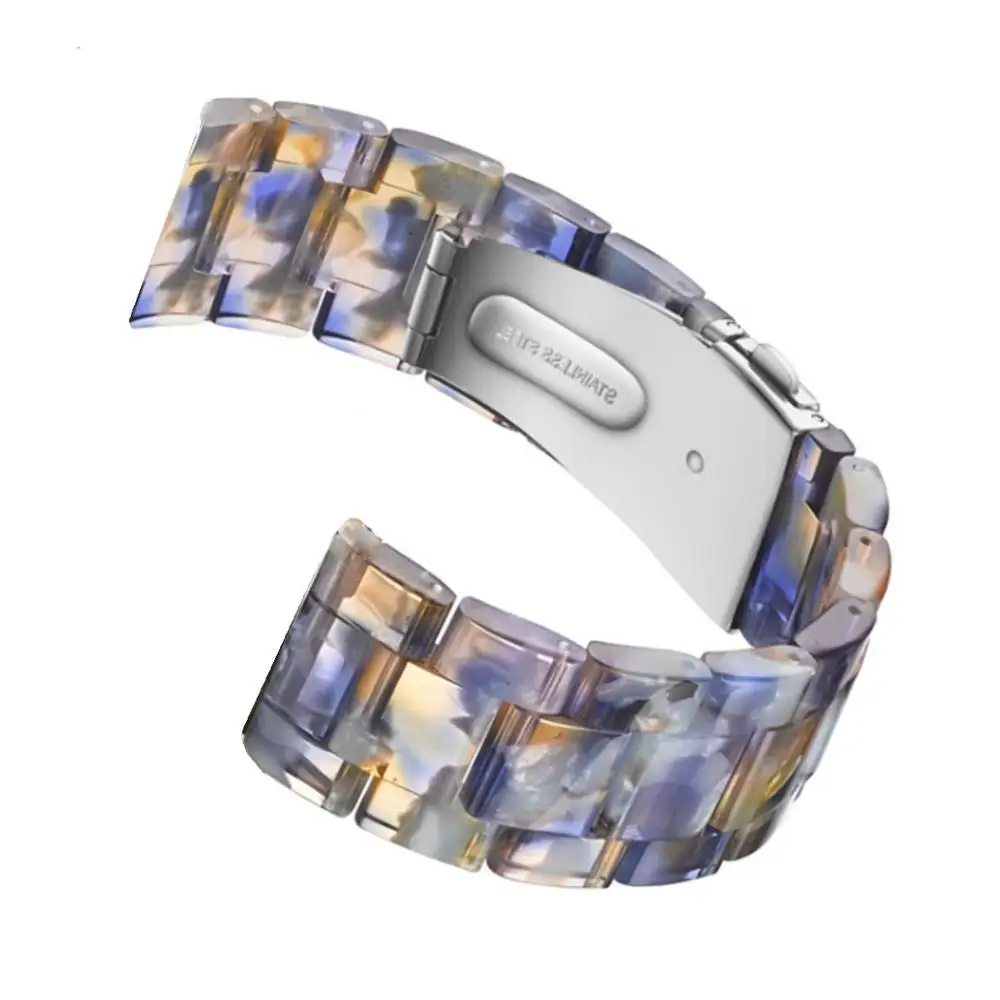 20mm 22mm Resin Watch Band strap for Samsung Galaxy Watch Active2 gear s3 stainless steel buckle galaxy 46mm huawei gt watchband