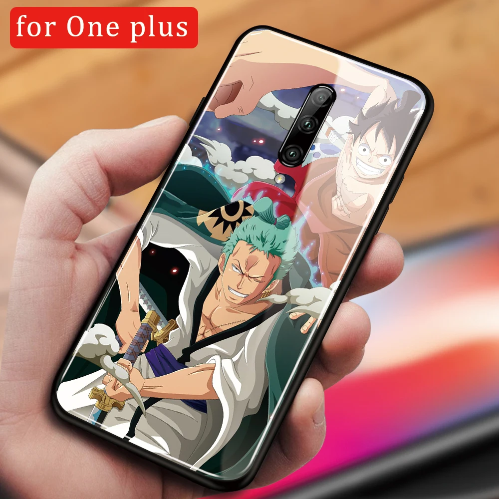 Чехол для OnePlus 6t чехол One Piece Luffy Plus стеклянная задняя крышка 1 + 6T 6 7 pro 7t