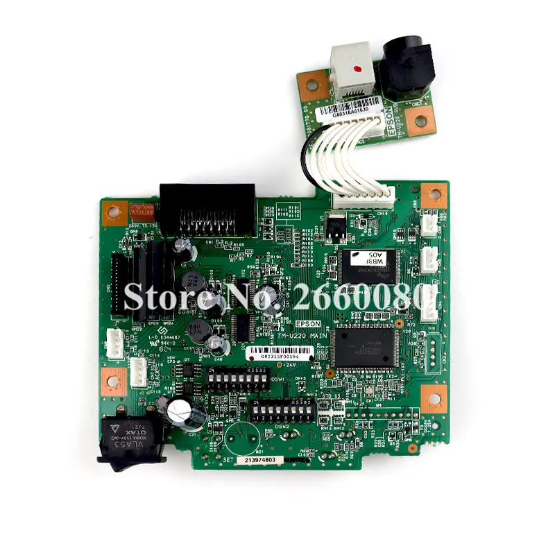 Mainboard para Epson Tm-u220b M188b U220 Lógica Principal Conjunto da Placa de Circuito com Placa Adaptador Energia tm